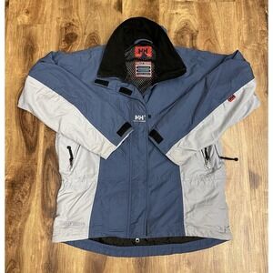 VTG HELLY HANSEN Jacket Mens Large Blue/Grey Equipe Helly-Tech Thinsulate 90s